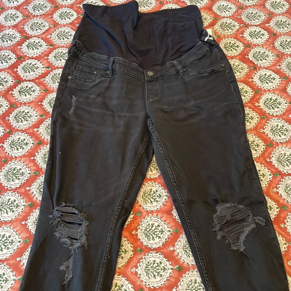 H&M black maternity jeans NWT